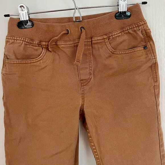 Hanna Andersson Pull-On Slim Twill Pants Boys Size 12 Carpenter Brown - Picture 1 of 11